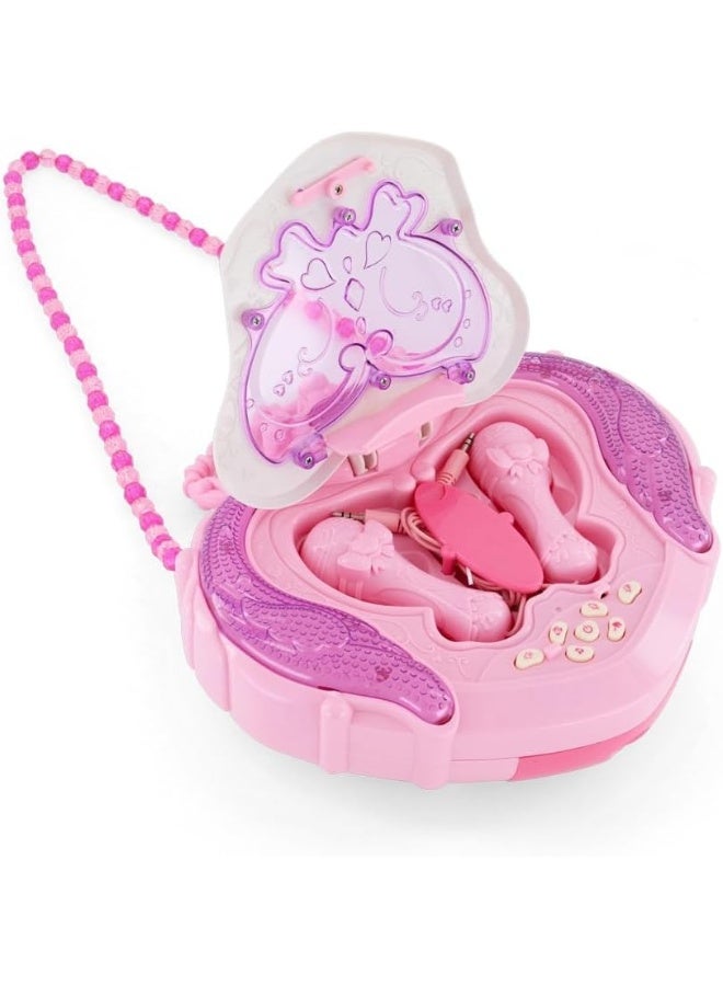 Fulla Music Box with Microphones, Demo Songs, Flashing Lights, MP3/Phone Connect, Sound Effects & Drawer, Musical Toy Set for Girls Age 3+ - Image 3